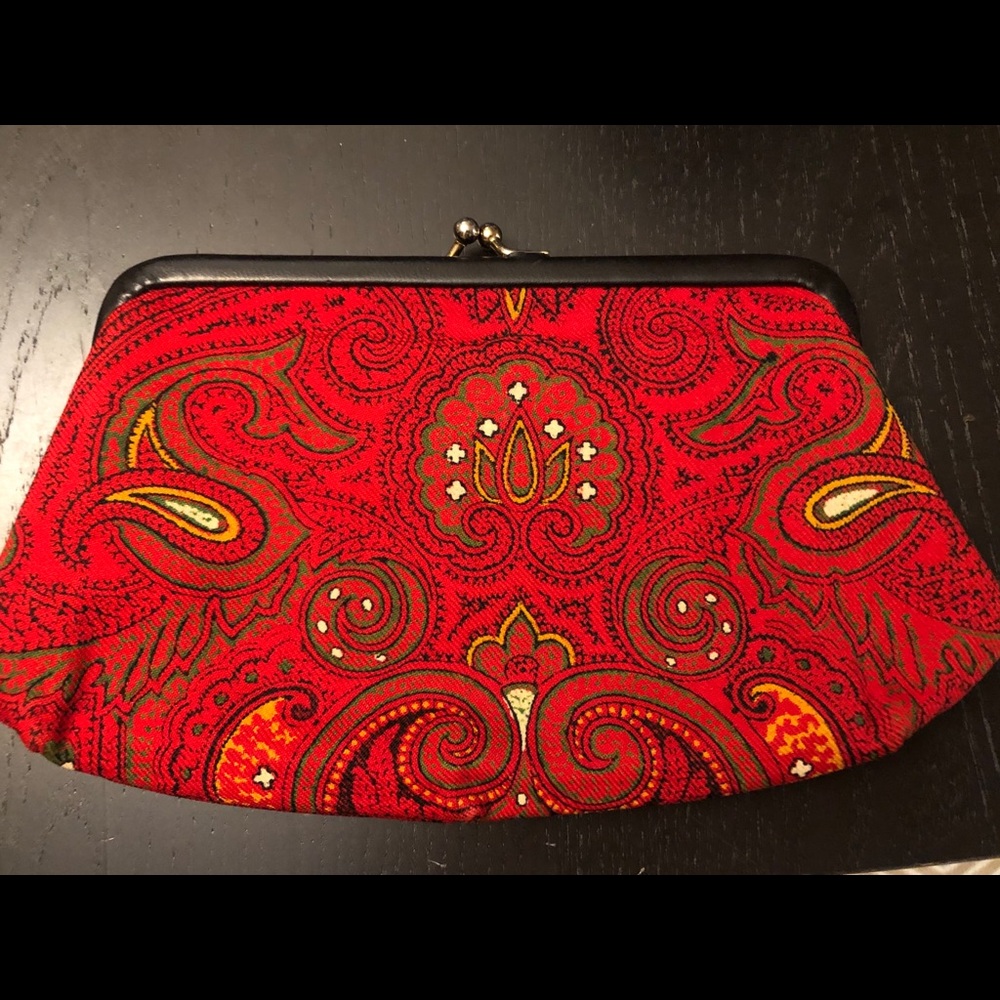 Antique paisley clutch